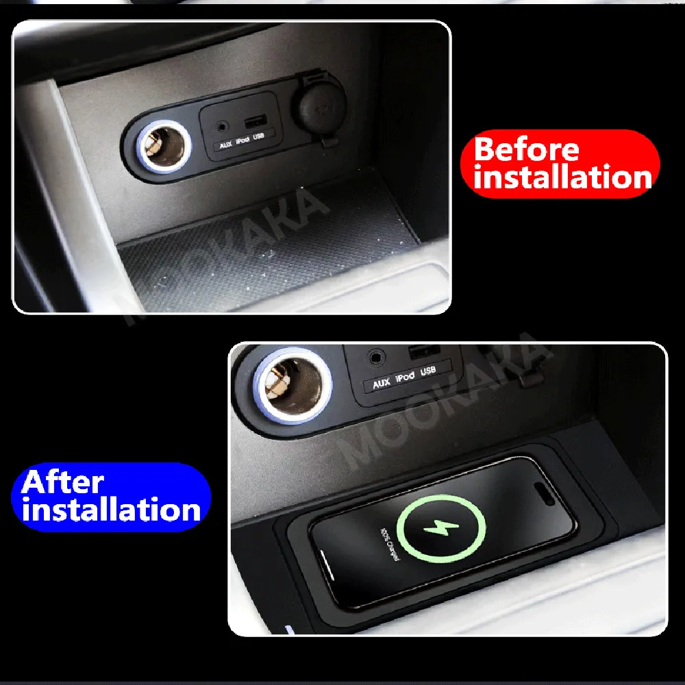 For Kia Optima 2009-2014 Quick QI Car Wireless Charger Fast Charging Intelligent Infrared Mobile Phone Dashboard