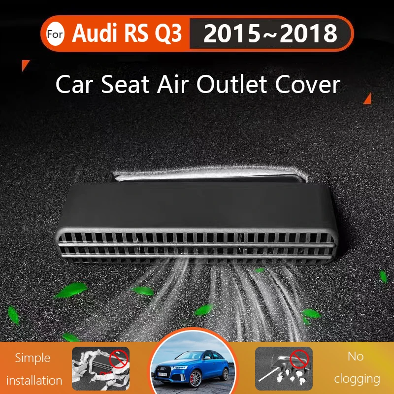 Car Air Outlet Covers For Audi RS Q3 8U 2015 2016 2017 2018 Under Seat Conditioning Anti-Clogging Caps Auto Interior Accessories