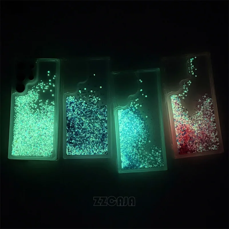 Luminous Butterfly For Samsung Galaxy A15 A25 A35 A55 A14 A24 A34 A54 A13 A23 A33 A73 Case Shiny Liquid Quicksands Glitter Cover