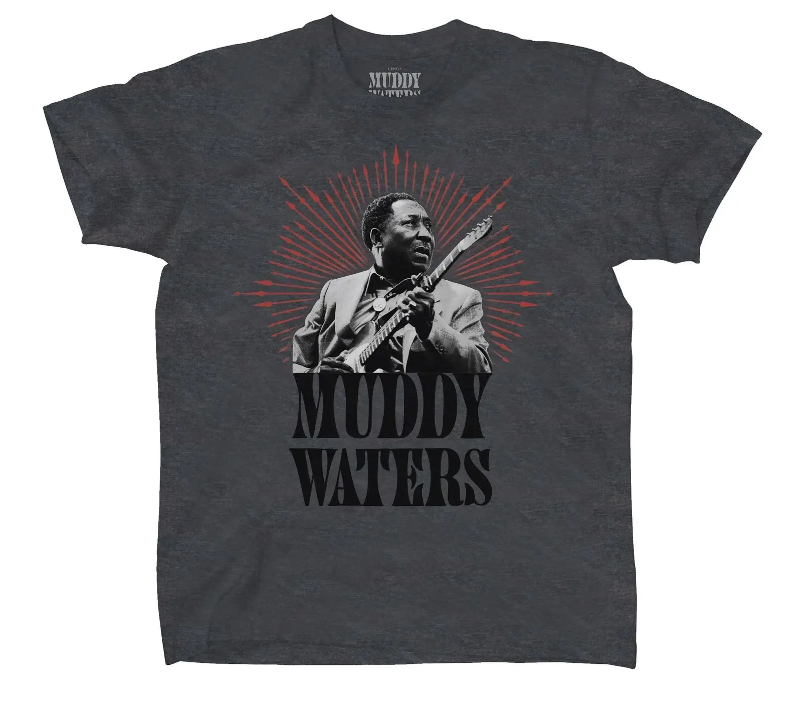 

Authentic MUDDY WATERS Portrait Slim-Fit T-Shirt Charcoal Heather S-2XL NEW