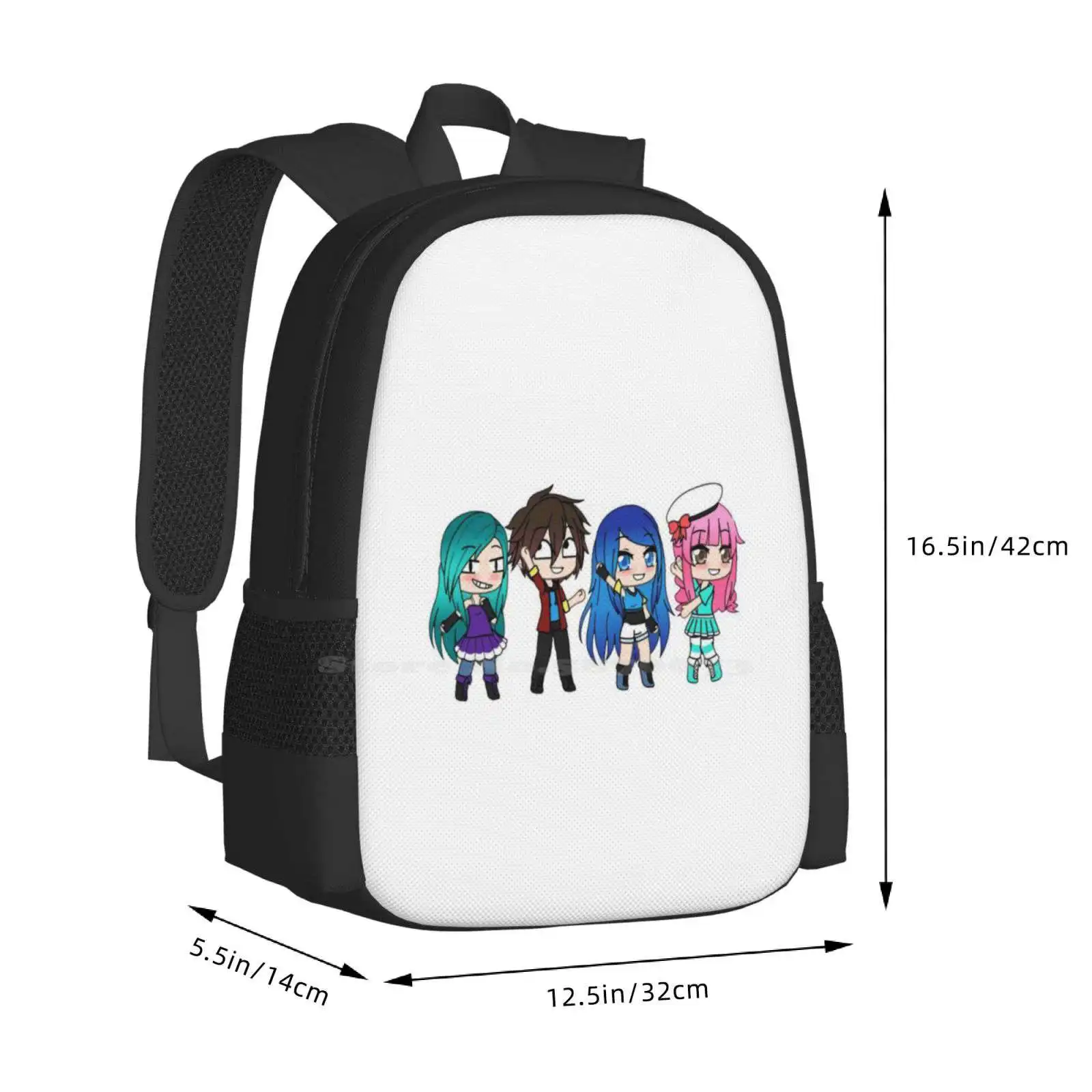 Funneh And The Krew-Funny Fashion Pattern Design Travel Laptop School Backpack Bag Funneh Gaming Krew Gaming