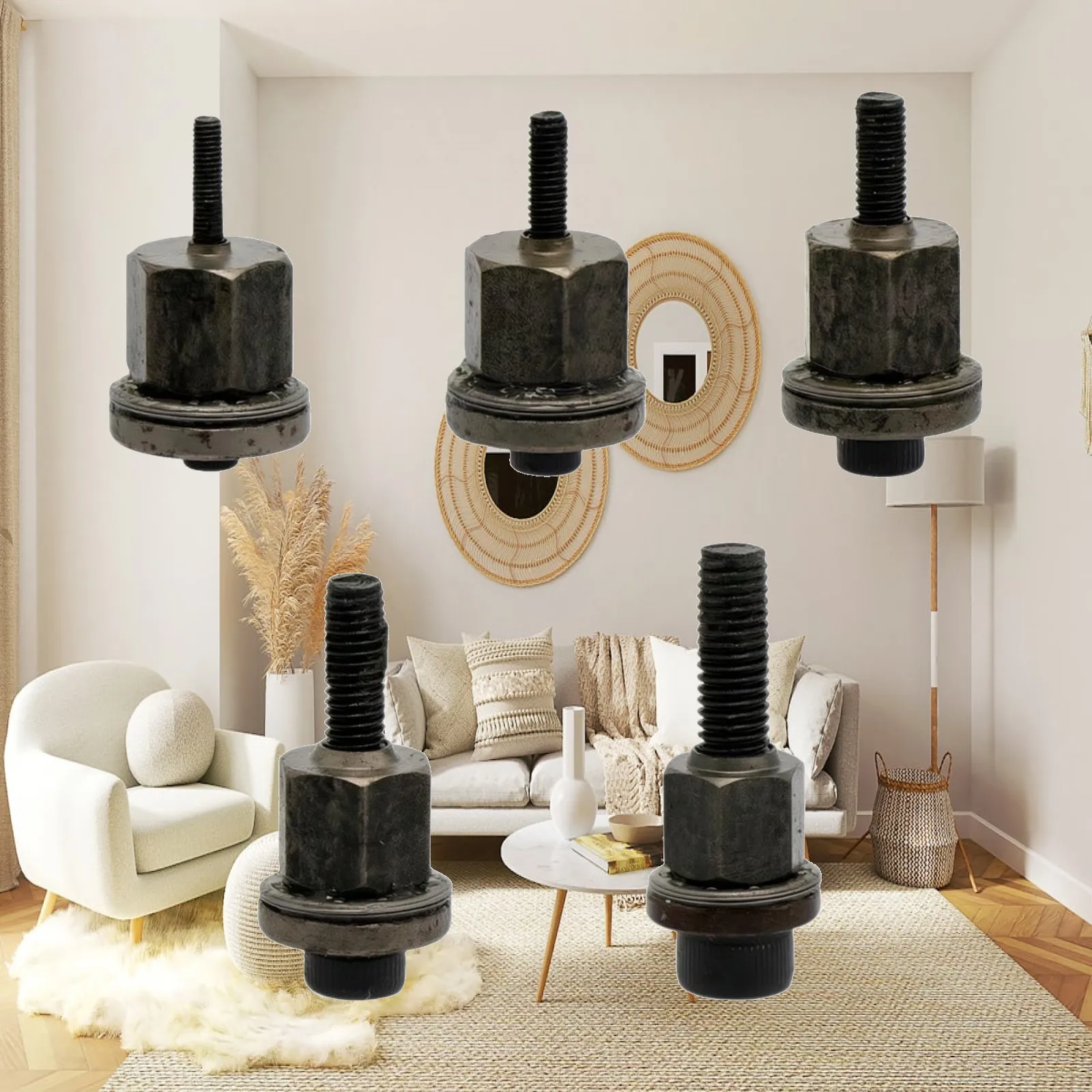 Special Steel Rivet Nut Setter Kit with Knurled Grip for Doors Panels and Household Metalworking Projects