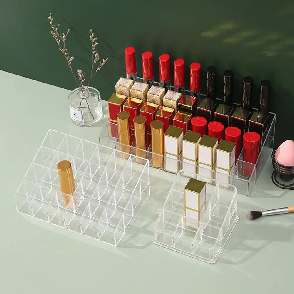 4 Sizes Lipsticks Holder - Clear Acrylic Lipgloss Lipstick Organizer and Storage Display Case for Lip Gloss, Lipstick Tubes view 4