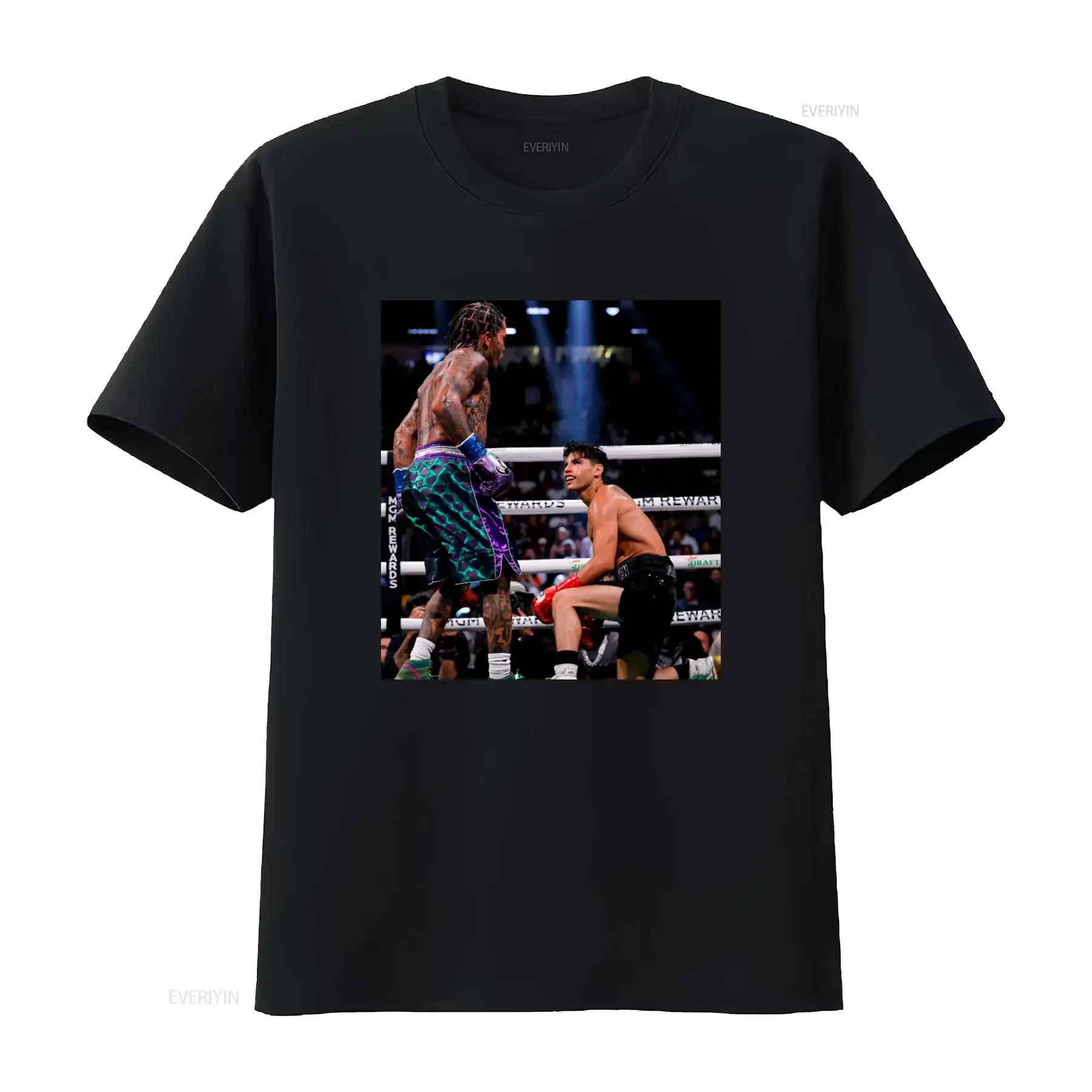 Gervonta Tank Davis VS King Ryan Boxing Match T shirt for Men Streetwear vintage Washed designer clothes homme streetwear