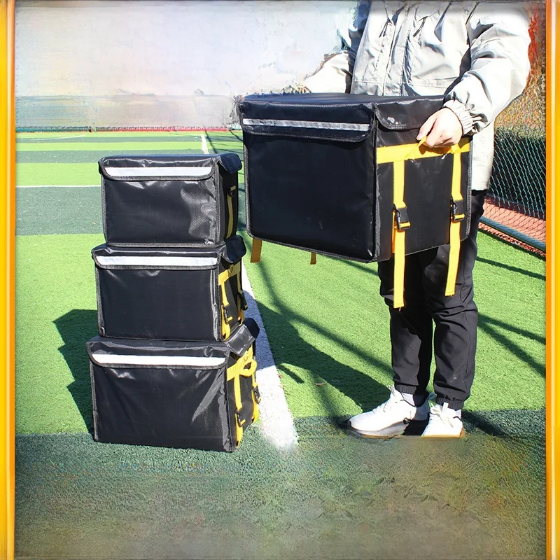 Thickened Waterproof Insulation Box Meituan Delivery Restaurant Equipment Car Mounted Oxford Cloth Cooler Bag Camping Picnic ...
