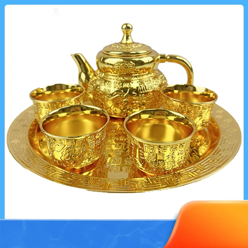 

Golden Momofuku tea set tea table Kung fu tea cup teapot set decoration