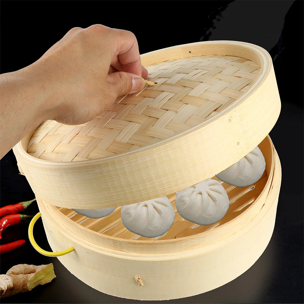 

Bamboo Steamer Multi layer Food Steamer Kitchen Tool Large Capacity Lid Bamboo Material Vitamin Preservation Steaming