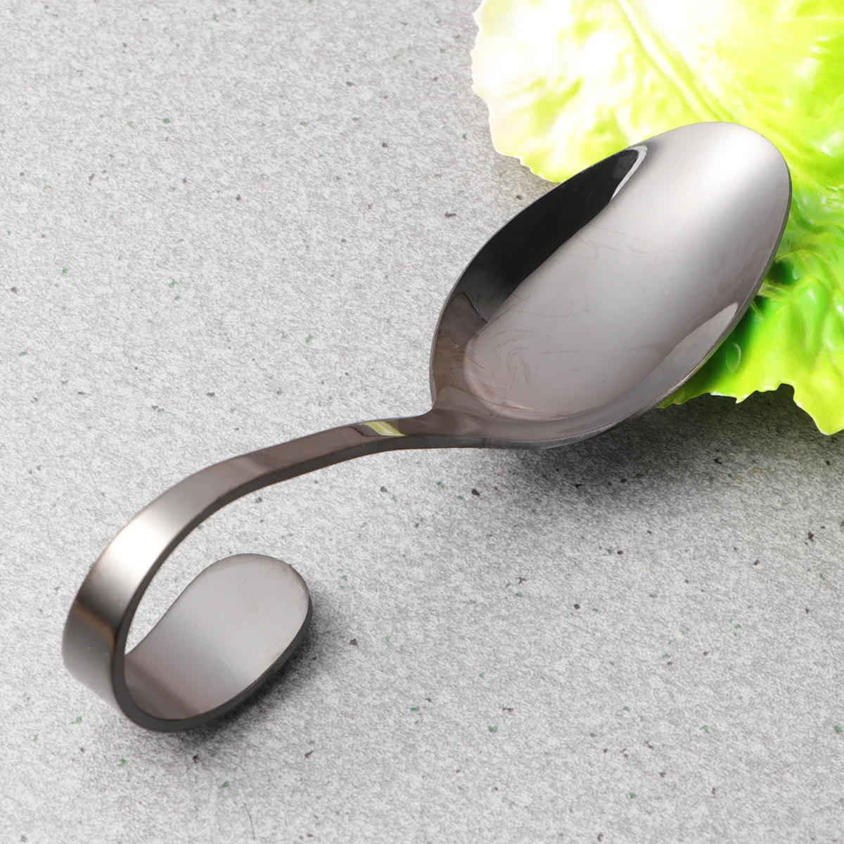 

Bend Handle Tableware Curved Spoon for Adults Bent Serving Small Spoons Appetizer