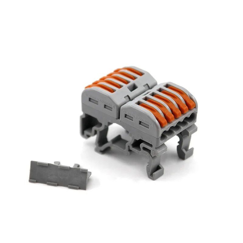 Picture 6: Wire Electrical Din Rail Connector Cut Off Type Fast Universal Compact Conductor Wiring Cable Connector Push-in Terminal Block 3