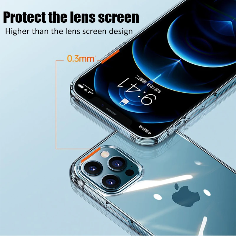 Funda Transparente Ultrafina para iPhone 11 12 13 14 15 16 Pro Max Plus 13 Mini X Xr Xs 16E Silicona Suave Transparente 2
