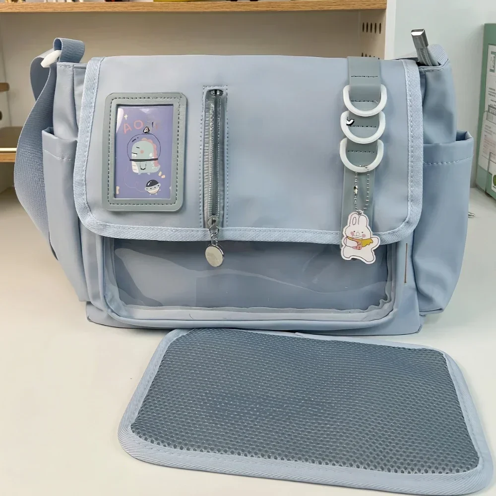 حقائب مدرسية هاراجوكو يابانية جديدة لعام 2025 للمراهقات حقيبة كروس شفافة جديدة من Itabag حقيبة عرض ذاتية الصنع حقيبة Ita