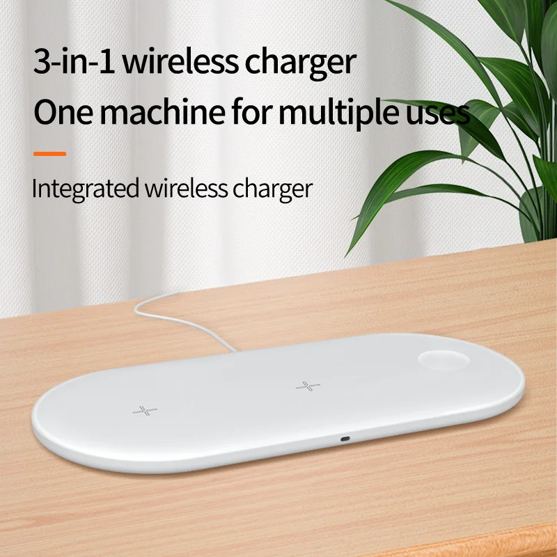 Qi Wireless Charger 3 in 1 Apple Charging Station for iPhone 11 12 13 Pro Max Mini Airpod iWatch Samsung Xiaomi Mobile Phones