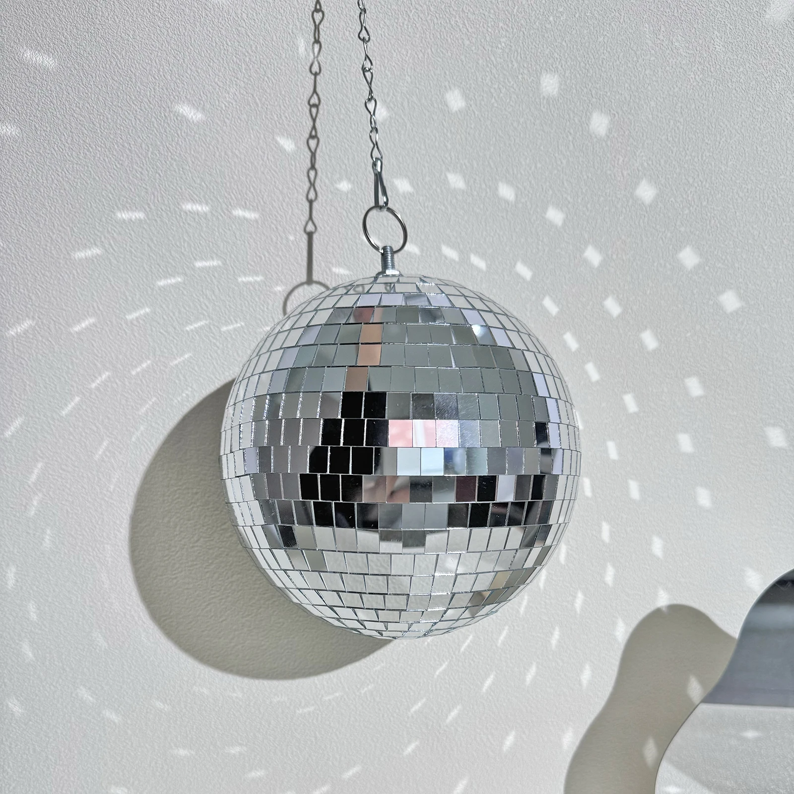 Mirror Disco Ball Decor Hanging Disco Home Decor Rotating Glass Ball Party Decoration Bar Reflection Disco Ball Party Decor