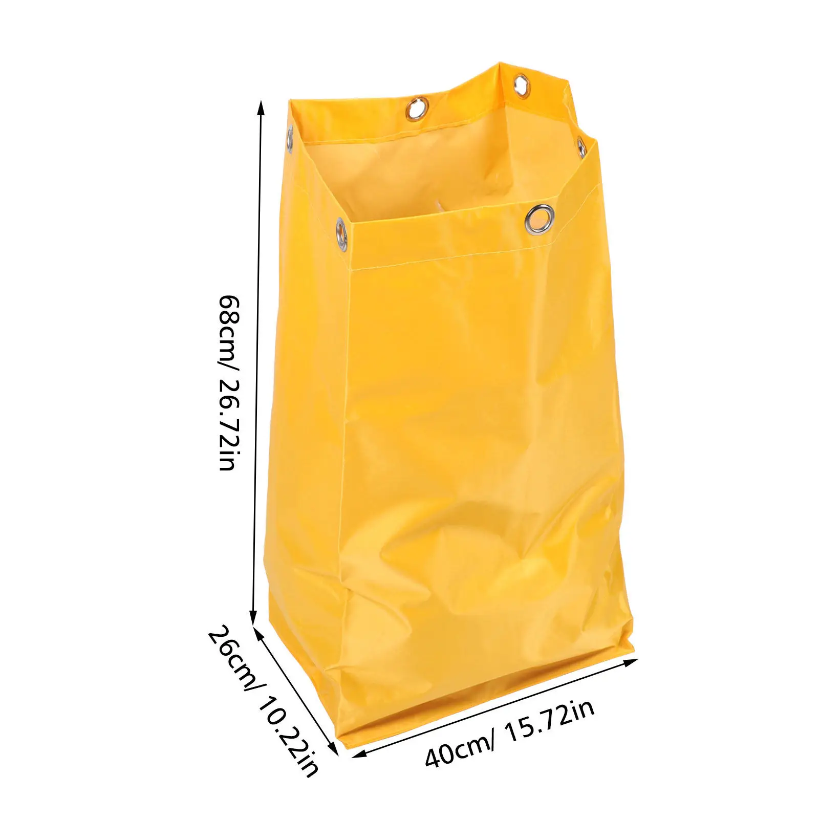 1Pcs Janitorial Cleaning Trolley Replacement Bag Strong Metal Hanging Holes Eco Friendly Housekeeping Cart Bag for Commercial