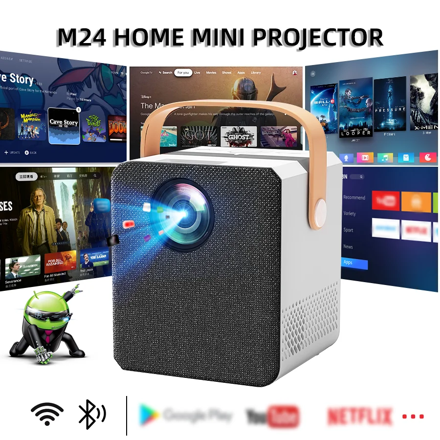 2024 New Ultra-High Definition 1080P Smartent 5g 双频 Projector Family Bedroom 4K Ultra-High Definition Projection