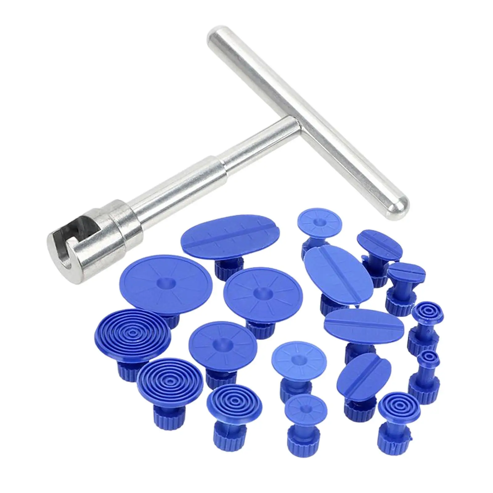 Car Vehicle Pit Puller Tool Set with T Bar Glue Lifter Tabs Comfortable Grip Handle for Shopping Cart Dings, Door Dings Durable