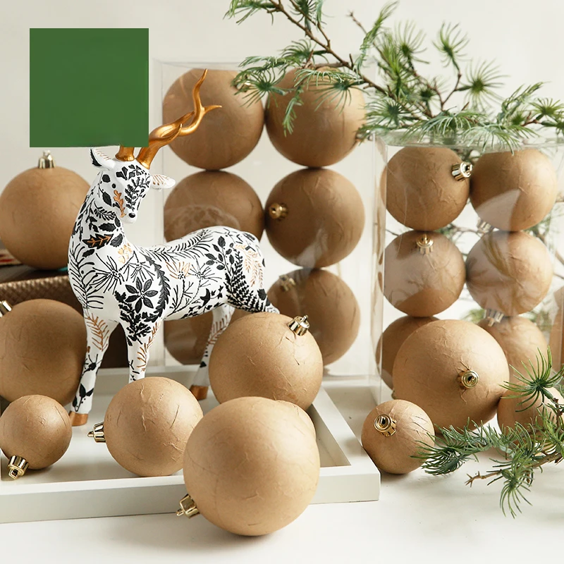 Christmas Ball Kraft Paper Decoration Handmade DIY Accessories