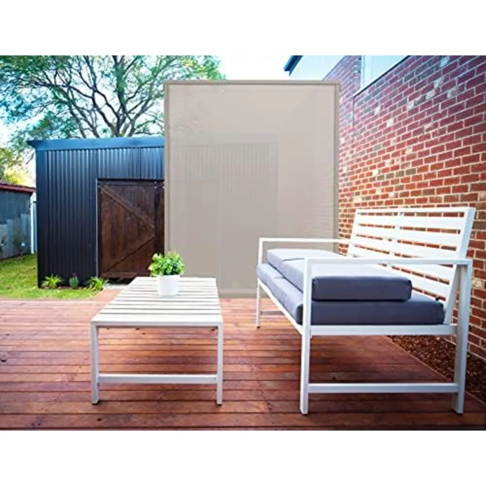 Indoor/Outdoor Privacy Screen - Multifunctional Divider Portable Partition | All Weather (Stone, 4' Wide X 6' Tall)