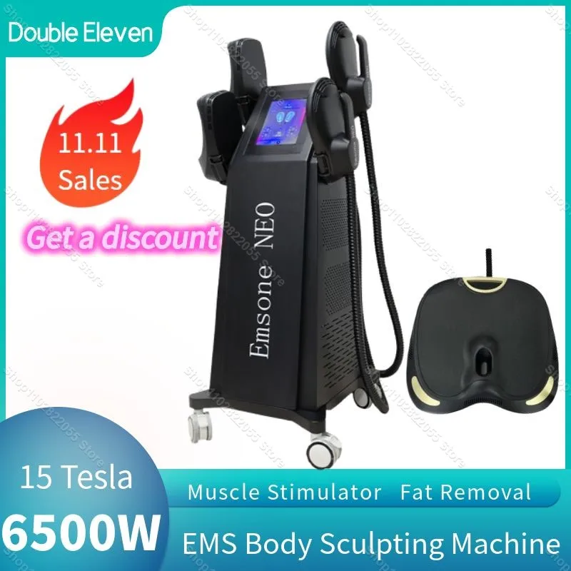 

Double11 Sales EMS RF Sculpt Emsone NEO Machine 15 Tesla 6500W Body Slimming Muscle Stimulator Technology Hiemt Sculpting