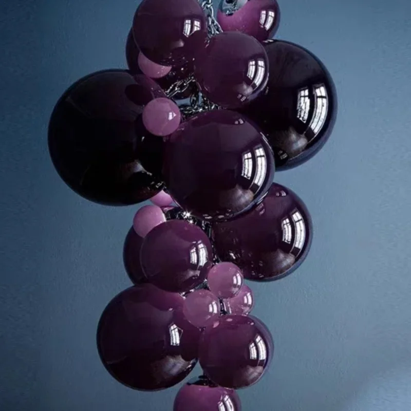 Fruit Grape String Chandelier Restaurant with Hanging Staircase Designer Club Hotel Homestay