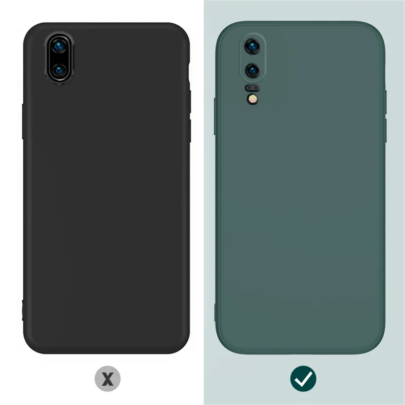 For Huawei P30 Pro Case Plain Slim Soft Matte Silicon TPU Phone Cases For Huawei P20 P30 P40 P50 P60 Lite Pro Cover