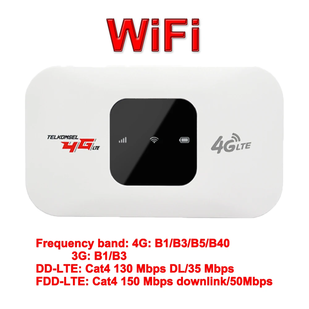 

H5577R 4G LTE WiFi Router Portable 150Mbps Wireless Router Modem WiFi Hotspot Support 8 To 10 Users with SIM Card Slot Hotspot