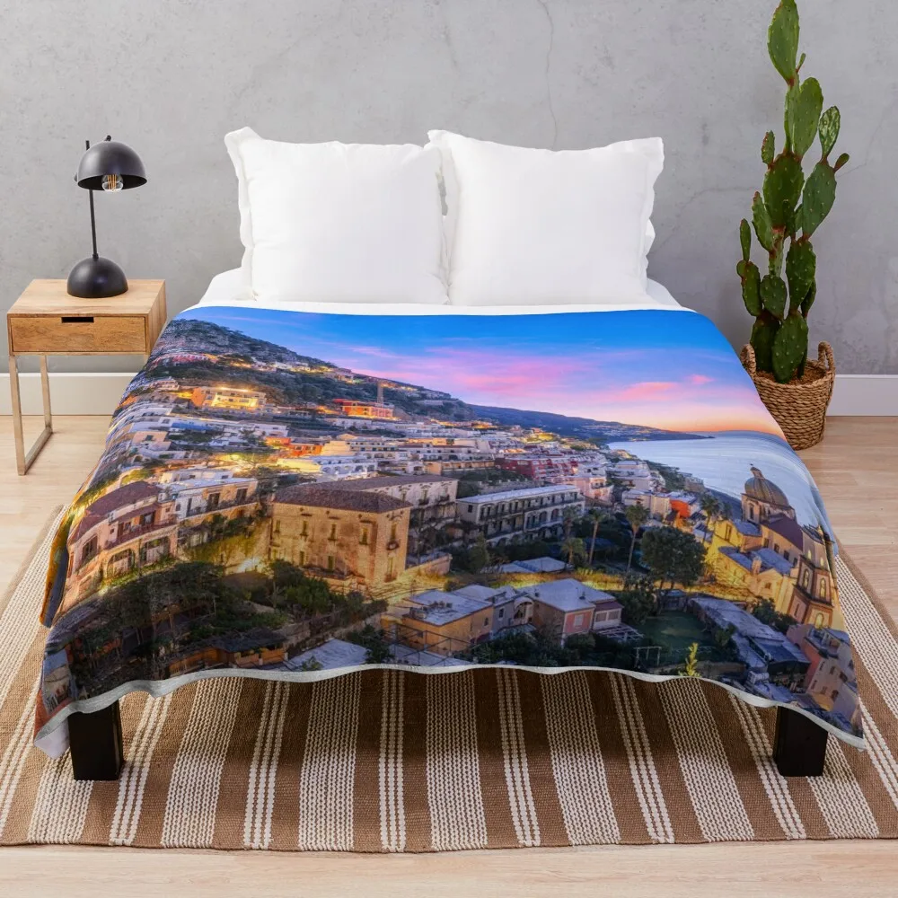 

Amalfi Coast, Italy, Positano, Italy, Ocean Sunset, Seaside Town Throw Blanket Designers Quilt Summer Beddings Blankets