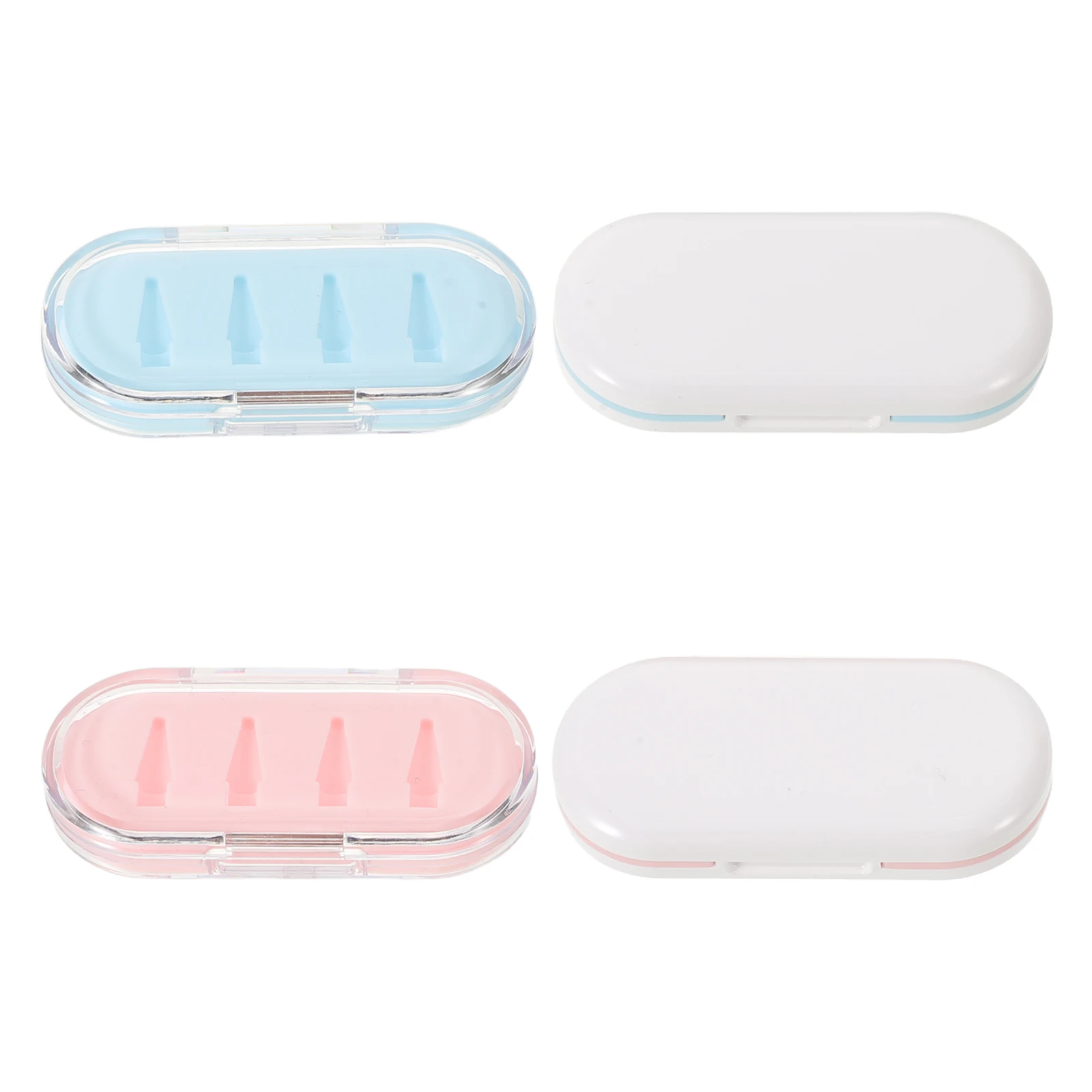 

4Pcs Stylus Tip Organizer Box Pen Nib Storage Case Minimalist Storage Box Protective Tablet Accessories Holder for School Office