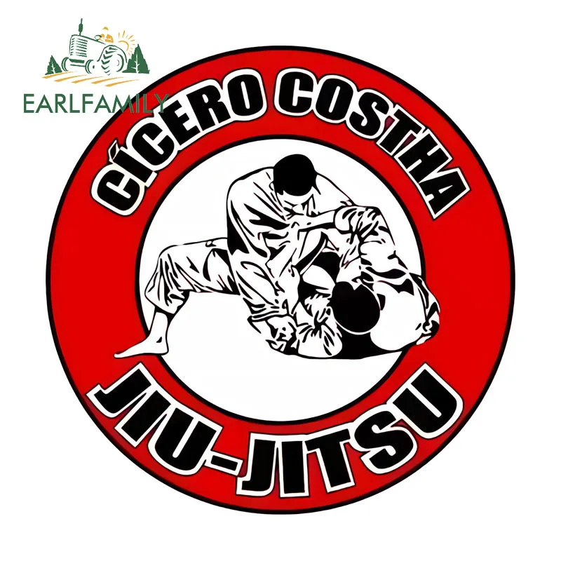 EARLFAMILY Creative Jiu Jitsu Sticker For Wall Room Table Motorcycle Truck Car Window Glass Helmet Waterproof Decal Car Door