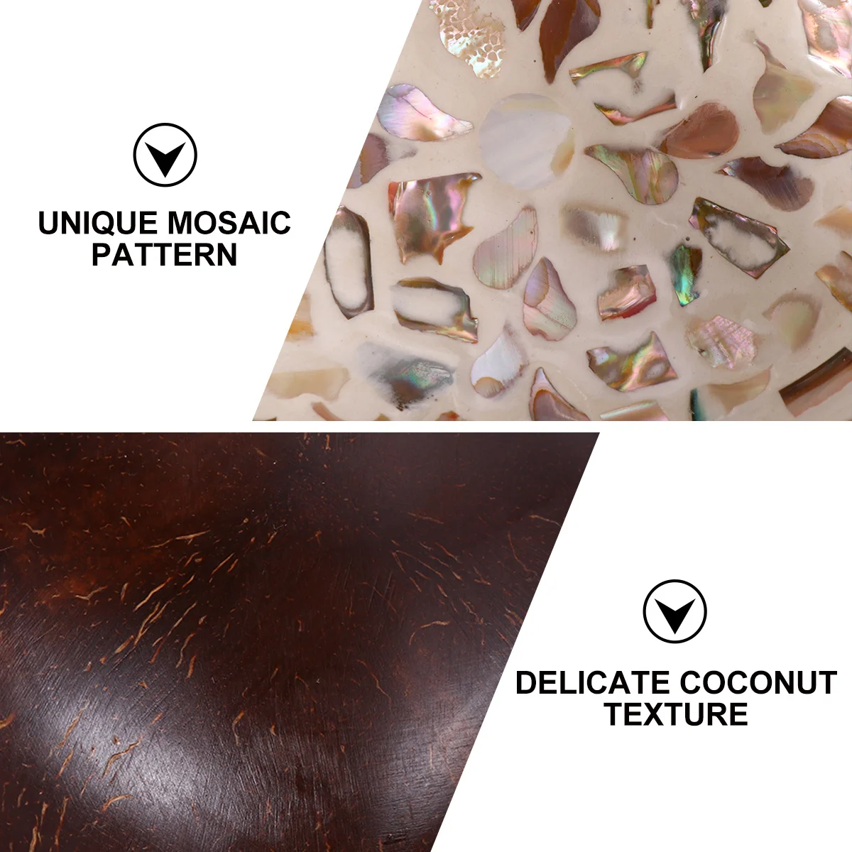 

1Pcs Coconut Shell Bowl Natural Decorative Candy Container Nuts Holder Eco Friendly Storage Tray for Home Living Room Office