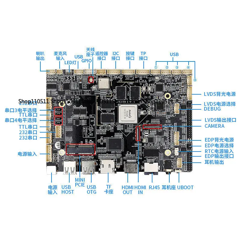 RK3288/3568/3399 Android industrial main board Industrial control computer Rockchip micro main board linux/Ubuntu