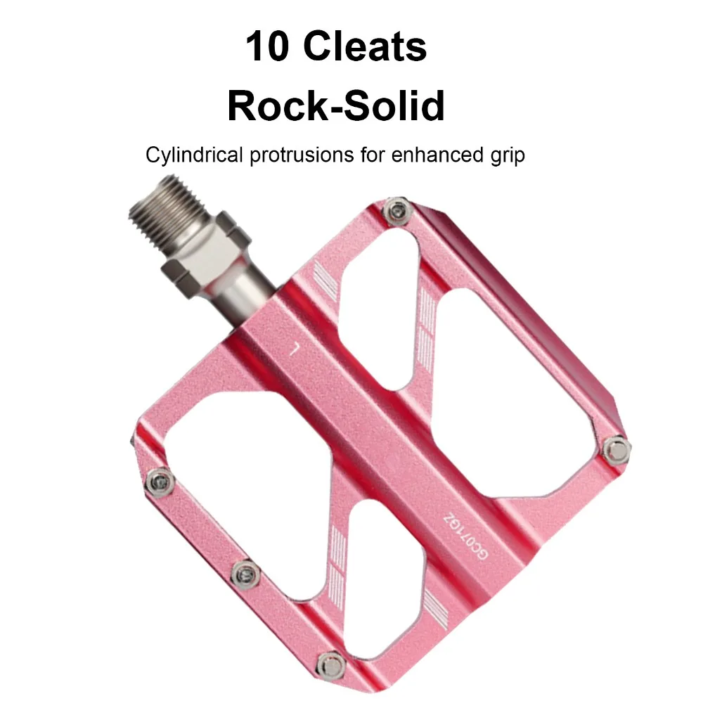 Aluminum Alloy Bike Pedals Non-Slip Chrome Molybdenum Steel Axle Road Bike Pedals 9/16 Inch Thread Ergonomic