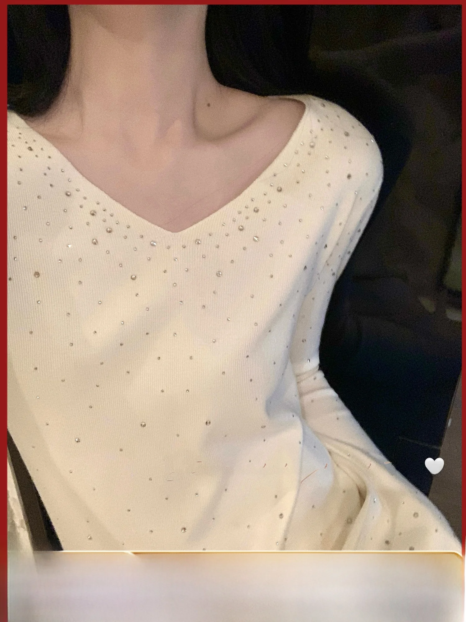 

Женская белая базовая кофта Youwei Ultra Slim с V-образным вырезом, шерстяная, вязаная, повседневная, стандартного кроя, с длинным рукавом