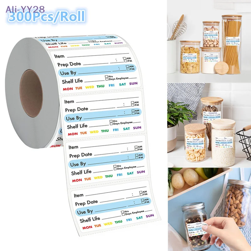 Snacks Food Labels - 【YY28】300 Stuks/Roll Keuken Voedsel Datumstickers Snacks