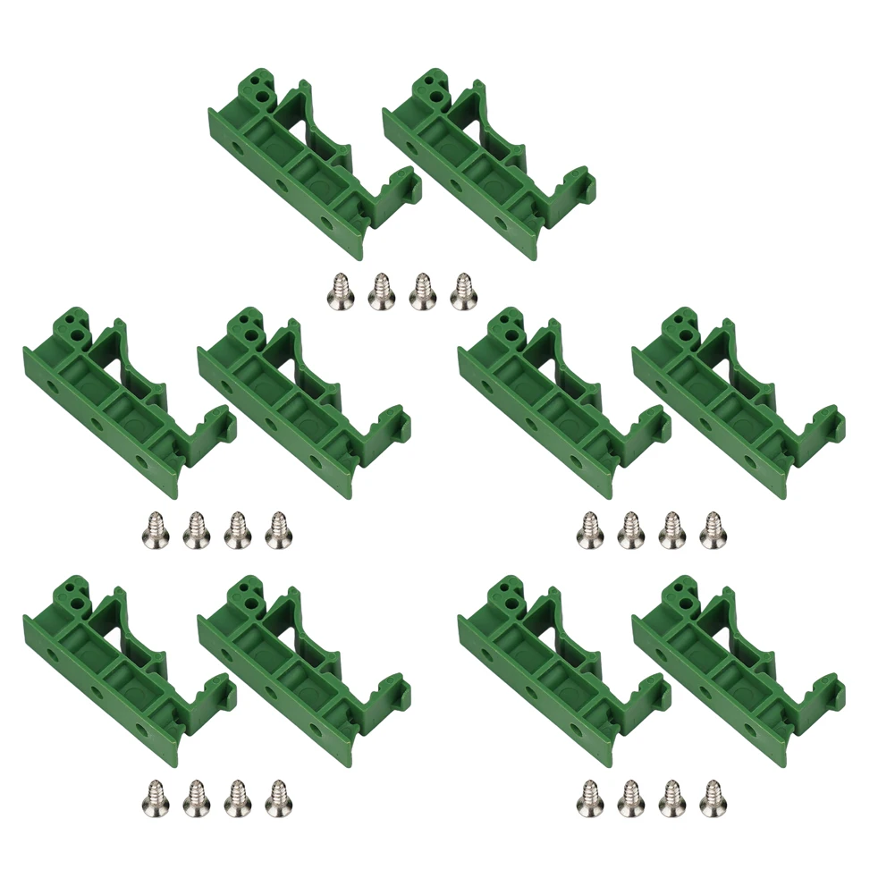 Paquete de Clips de montaje de placa de circuito seguro, contenido del paquete, pares de adaptadores de montaje de Riel DIN C PCB, tornillos de nombre de pieza
