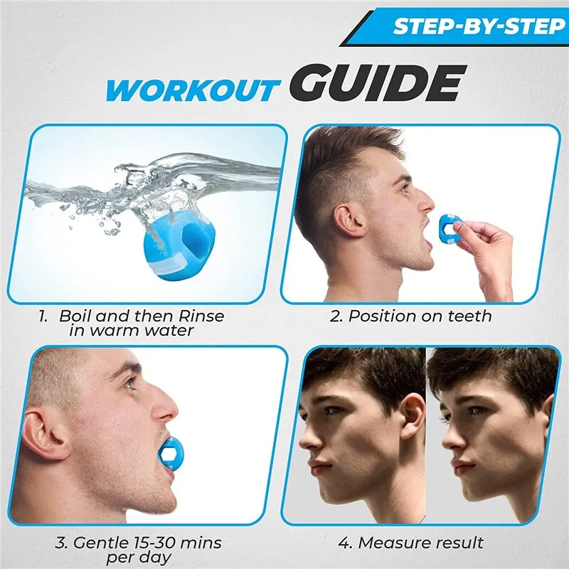 Jawline Exerciser Facial Jaw Muscle Toner Training Fitness Ball Anti-aging Food-grade Silica Face Chin Cheek Lifting Slimming