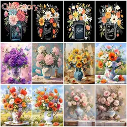 GATYZTORY Oil Paint By Numbers Flower Kit Paintings By Numbers Scenery HandPainted Coloring By Number Home Decor Artwork Gift
