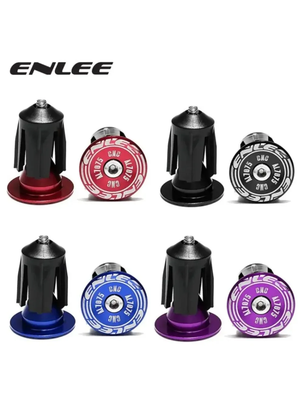 AliExpress enlee ENLEE 1 Pair Bike Grip Handle Bar End Cap Aluminium Alloy MTB Handlebar Grips Plugs Caps For Bicycle Handlebar Accessory