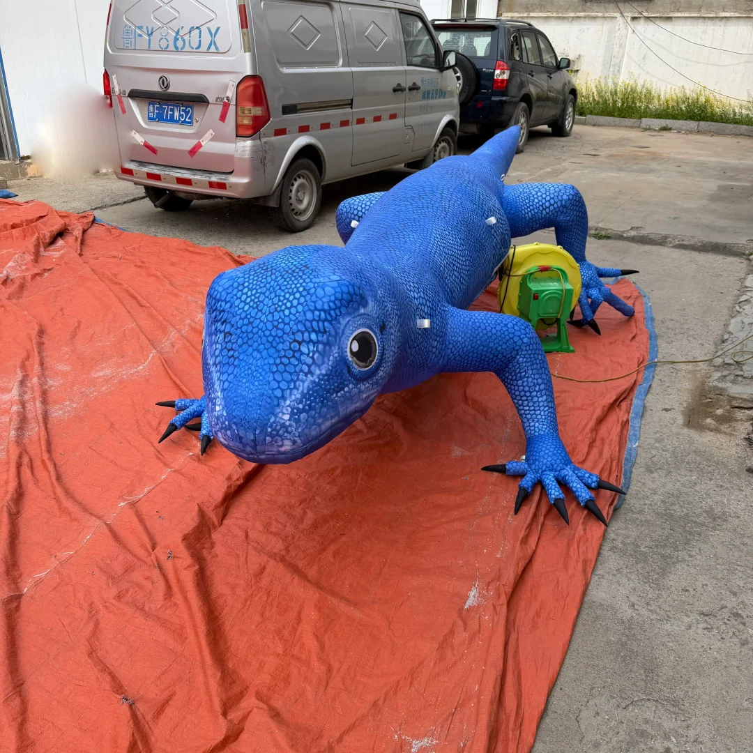 Special Simulated Inflatable Printing Lizard Balloon Animal Model for Ecological Theme Activity Bio museum Display