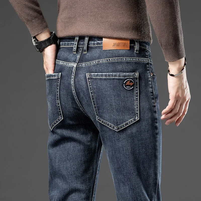 2025 Spring Autumn New Men Jeans Stretch Casual Korean Style Trend Slim Straight Comfortable Trousers Men Fashion Denim Pants