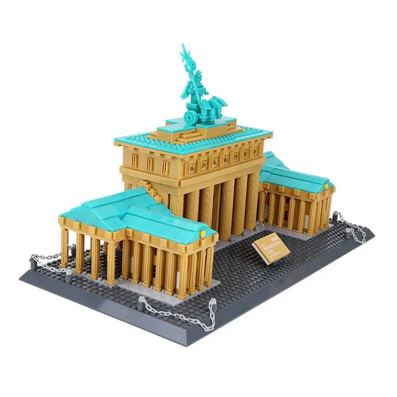 Duitsland Berlijn Brandenburg Gate Bouwsteen Wereldberoemde Historische Architectuur Model Bricks Speelgoed Collectie Voor Kinderen Geschenken