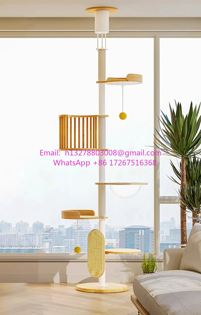 Cat Special Tree integriertes Kratzsäulen-Erkerfenster-Top-Rack