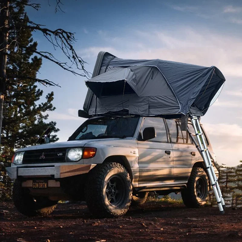 

y DrunkenXp 1.6*2.1m Large Inner Space ABS Hard Shell Car Rooftop Tent Side Opening SUV Roof Top Tent