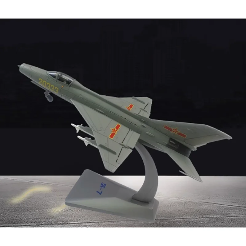 

Diecast 1/48 Scale J-7 Aircraft Model Alloy Simulation J7 Fighter Finished Model Aircraft Collection Decorated Gift Toys