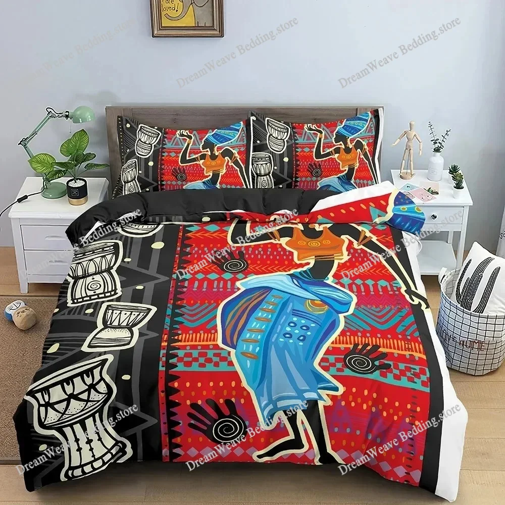 

African Ethnic Bedding Set Duvet Cover 3d Bedding Fashion Design Decoration King Duvet Cover Set Double Bed Set Bedding Sets
