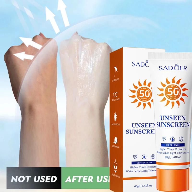 

Body Whitening Sunscreen Cream SPF50+ Refreshing Waterproof UV Protector Concealer Facial Sunblock Moisturizing Brightening 40g