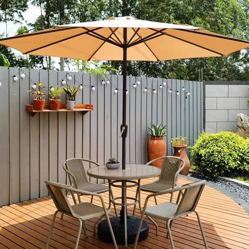 

Outdoor tables and chairs with umbrellas Parasols Outdoor courtyard Leisure umbrellas Outdoor camping Sun umbrellas Balcony Cent