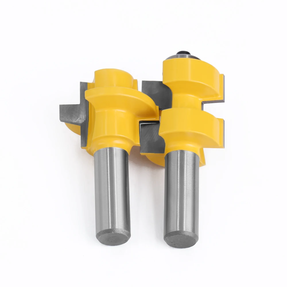 LA VIE 2 Chiếc 12Mm 1/2 Vỏ T-Khe Cắm Vòng Bi Vuông Răng Tenon Bit Dao Phay Khắc Router bit Bộ Cho Chế Biến Gỗ