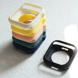 Soft Silicone Case For Apple Watch 8 45mm 7 41mm 42mm 38mm 40mm 44mm Protection Shell Cover For iWatch Series 8 7 6 5 4 3 SE