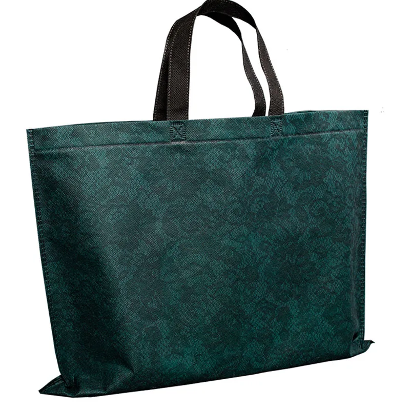 

Eco Lace Rose Imprinted Non-woven Clothing Shopping Handbags Shopper Tote Bags Reusable